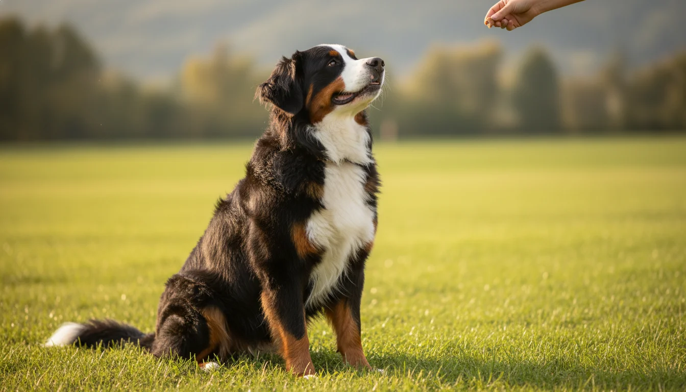 Bernese Mountain Dog training — breed-specific guide with commands, schedule, and common mistakes