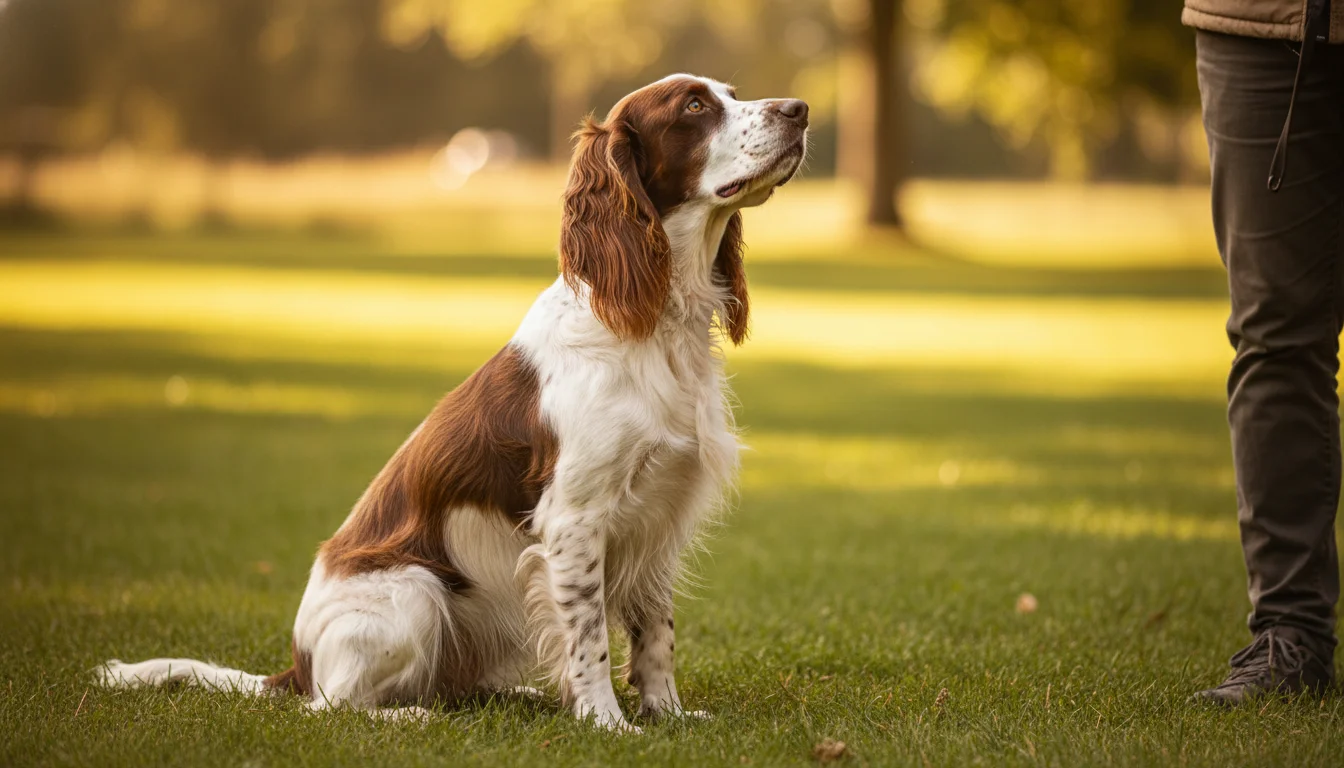 English Springer Spaniel training — breed-specific guide with commands, schedule, and common mistakes