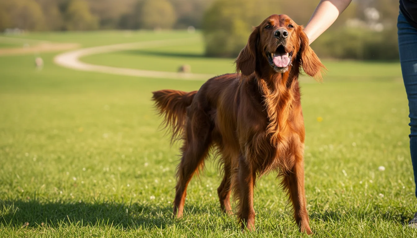 Irish Setter training — breed-specific guide with commands, schedule, and common mistakes