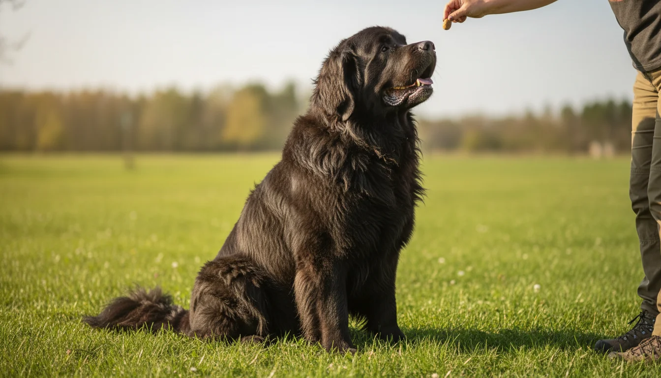 Newfoundland training — breed-specific guide with commands, schedule, and common mistakes