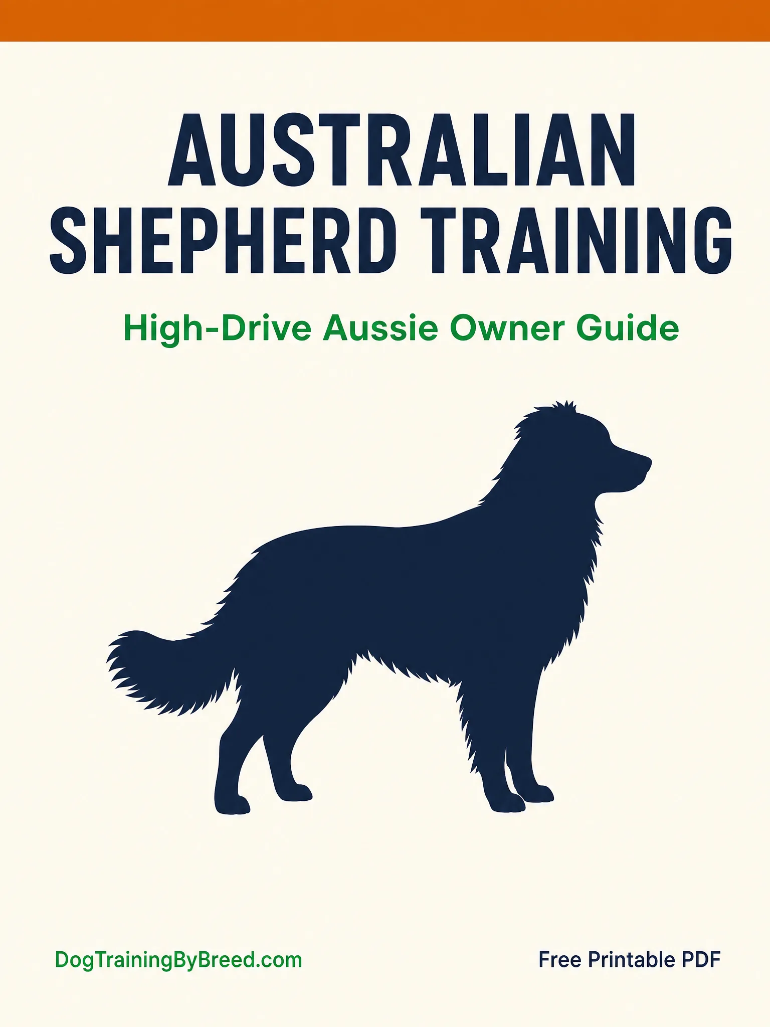 Australian Shepherd Training PDF (Free 10-Week Guide) cover preview