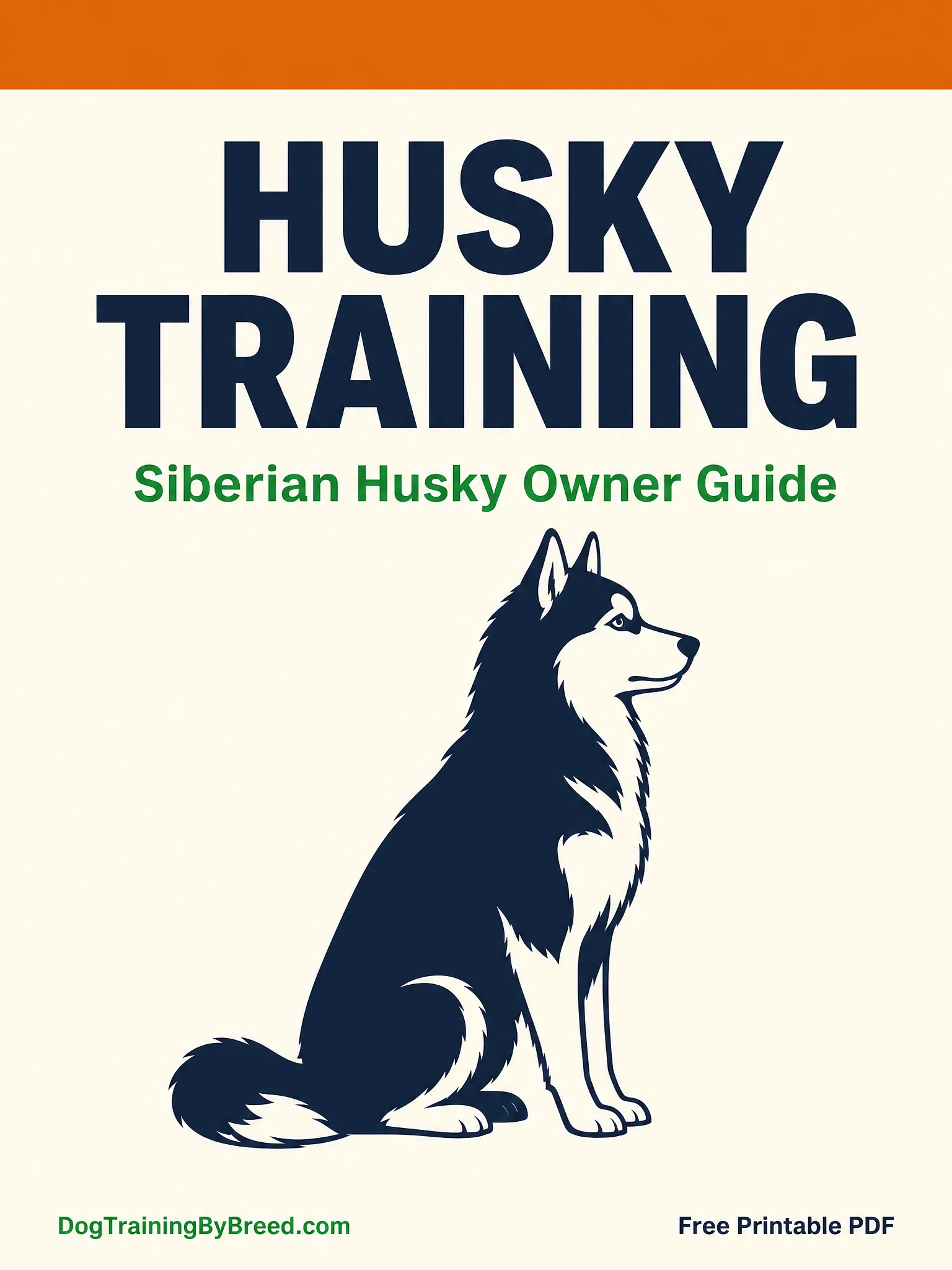 Husky Training PDF (Free 12-Week Guide) cover preview