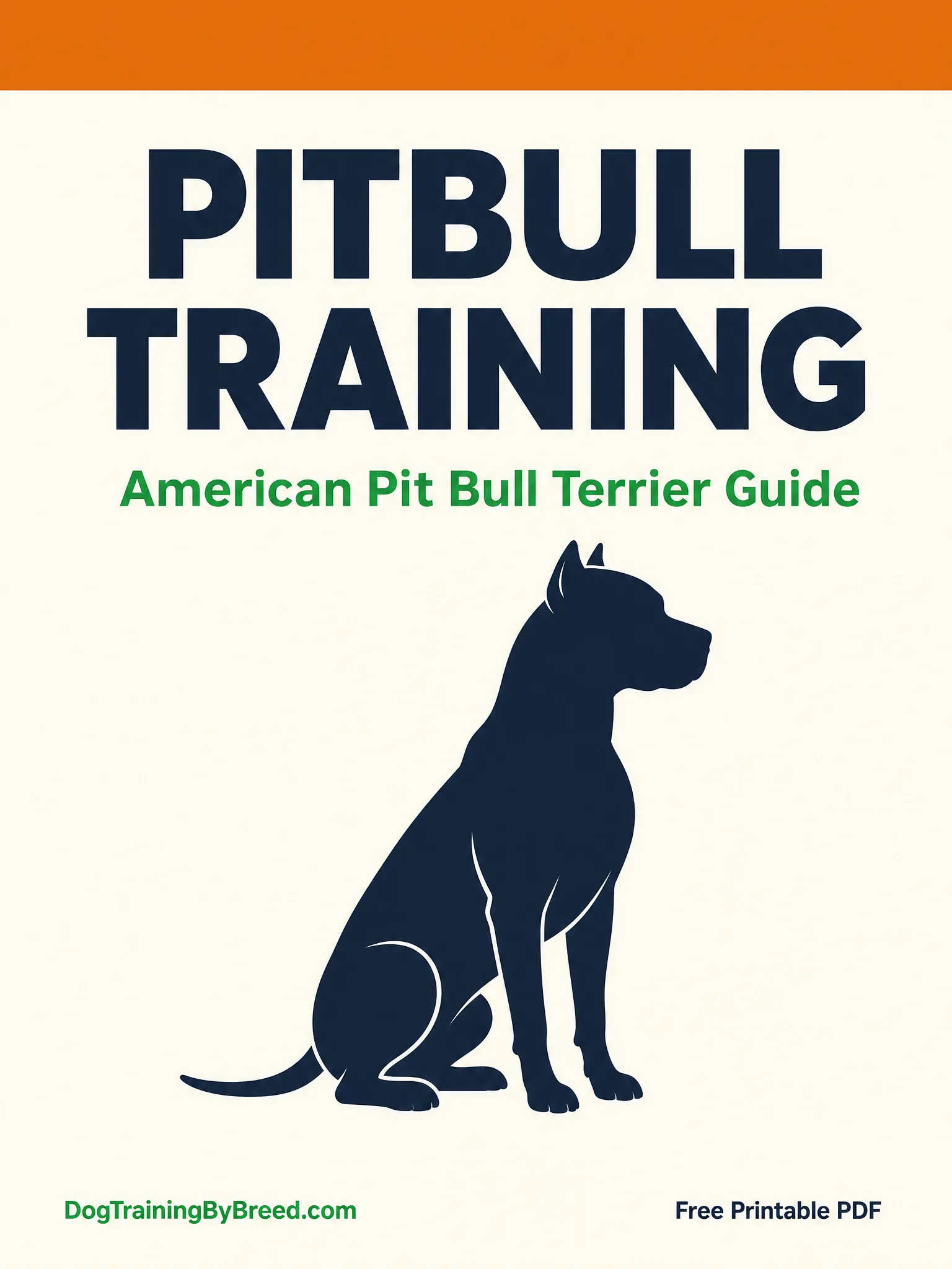 Pitbull Training PDF (Free 12-Week Guide) cover preview