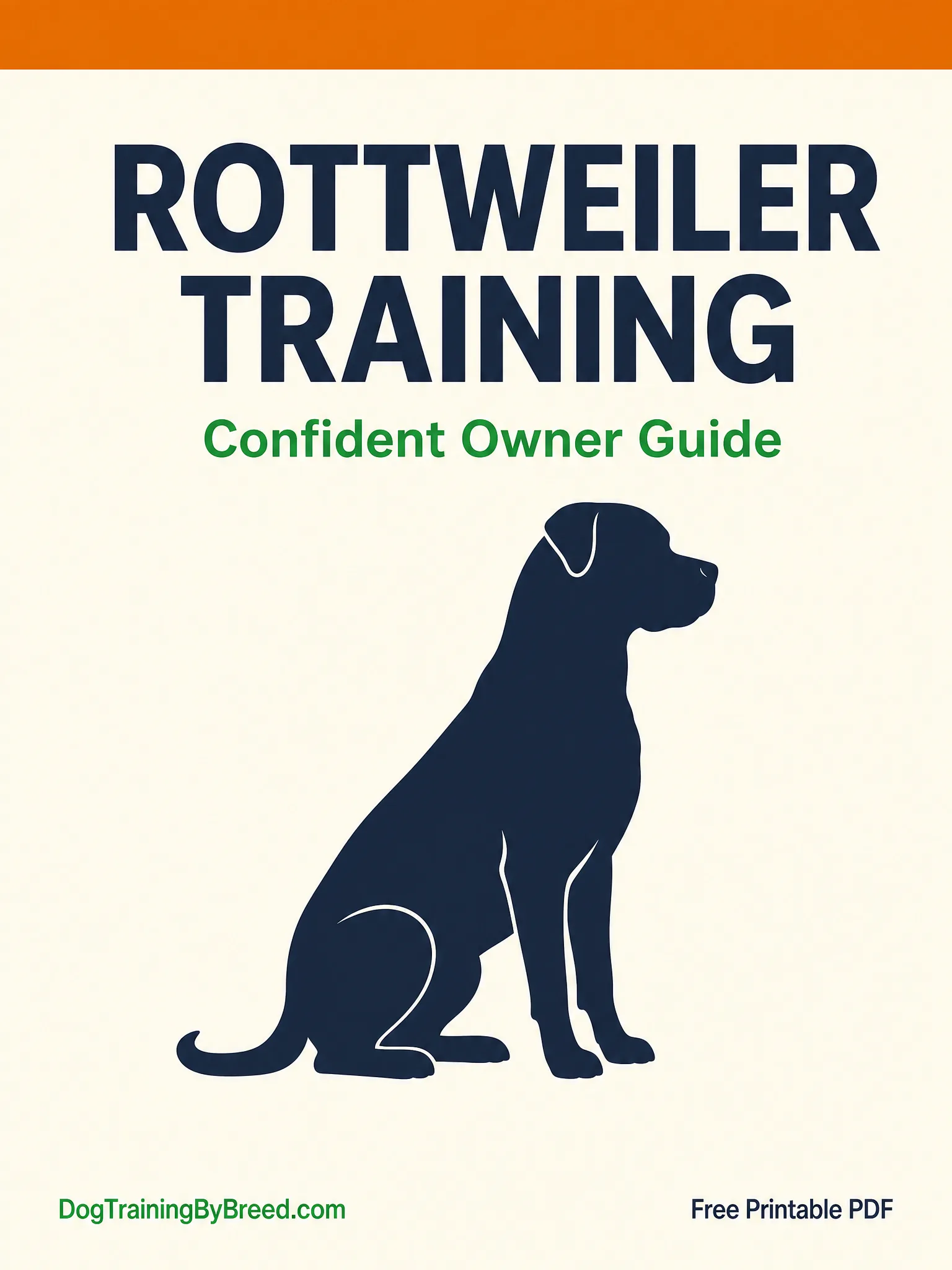 Rottweiler Training PDF (Free 12-Week Guide) cover preview